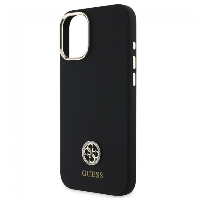 Apple iPhone 16 Plus Kılıf Guess Orjinal Lisanslı Yazı ve Taşlı 4G Logolu Metal Kamera Çerçeveli Silikon Kapak Apple iPhone 16 Plus Kılıf Guess Orjinal Lisanslı Yazı ve Taşlı 4G Logolu Metal Kamera Çerçeveli Silikon Kapak