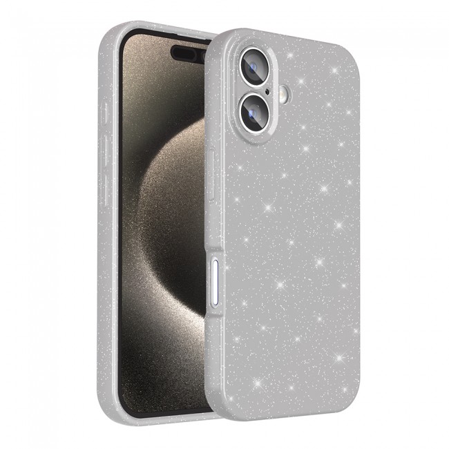 Apple iPhone 16 Plus Kılıf Kamera Korumalı Simli Lüks Zore Koton Kapak Apple iPhone 16 Plus Kılıf Kamera Korumalı Simli Lüks Zore Koton Kapak