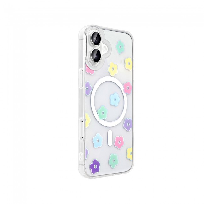 Apple iPhone 16 Plus Kılıf M-Safe Şarj Özellikli Şeffaf Zore Folk Sert Kapak Apple iPhone 16 Plus Kılıf M-Safe Şarj Özellikli Şeffaf Zore Folk Sert Kapak