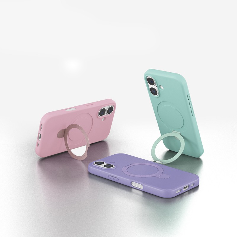 Bal-z Apple iPhone 16 Plus Kılıf M-safe Şarj Özellikli Standlı Zore Samara Kapak