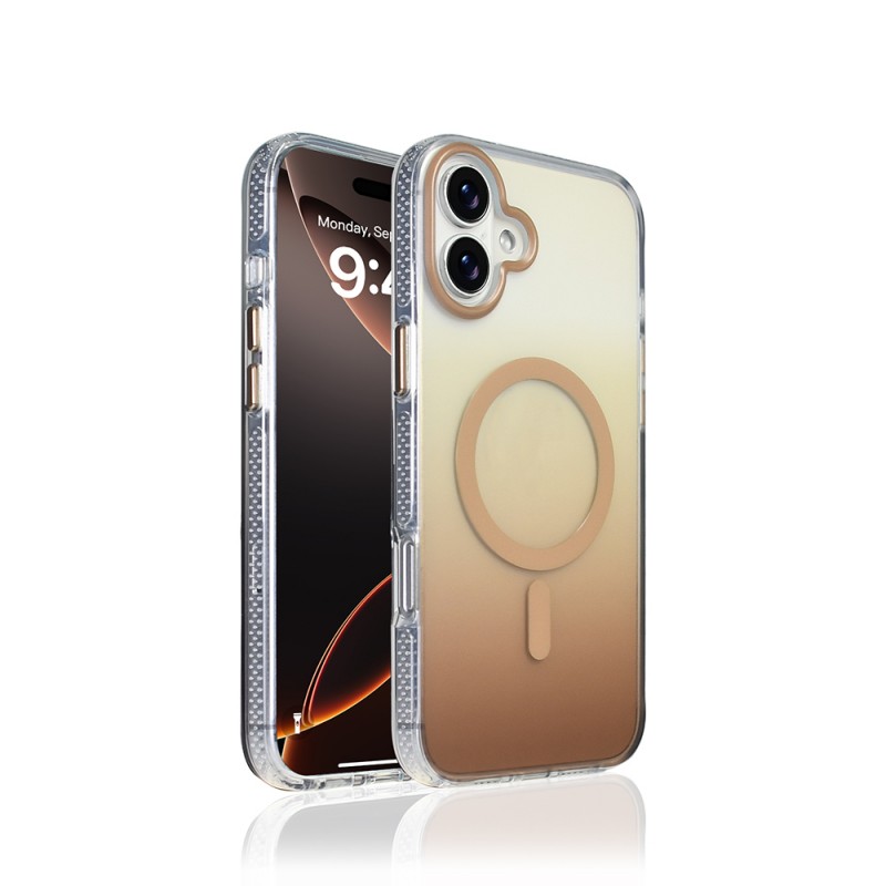 Bal-z Apple iPhone 16 Plus Kılıf M-safe Şarj Özellikli Transparan Renk Geçişli  Toros Kapak