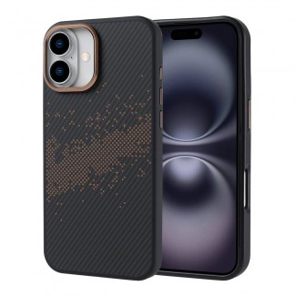 Apple iPhone 16 Plus Kılıf M-safe Şarj Özellikli Karbon Fiber Tasarımlı Zore Vave Kapak Apple iPhone 16 Plus Kılıf M-safe Şarj Özellikli Karbon Fiber Tasarımlı Zore Vave Kapak