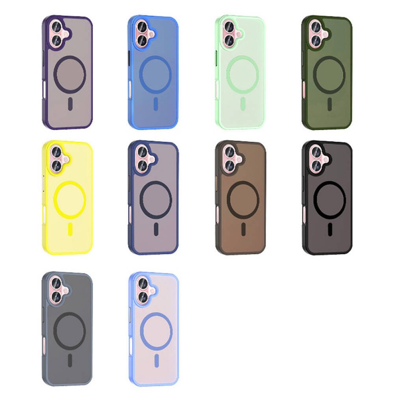 Bal-z Apple iPhone 16 Plus Kılıf M-safe Şarj Özellikli Mat Arka Yüzey Zore Sio Kapak