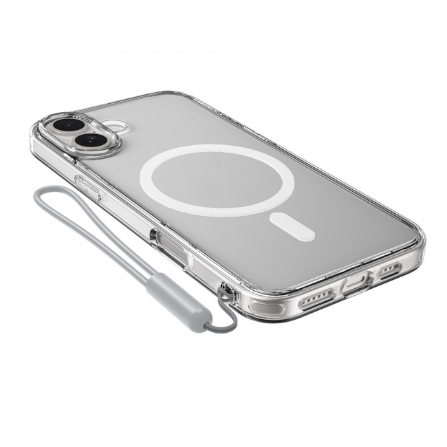 Apple iPhone 16 Plus Kılıf M-safe Şarj Özellikli Raptic Crystal M-safe Serisi Şeffaf Kapak