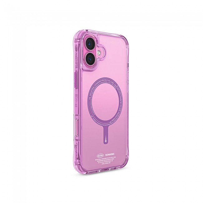 Apple iPhone 16 Plus Kılıf Magsafe Şarj Özellikli Şeffaf Airbag Tasarımlı Skinarma Saido Kapak Apple iPhone 16 Plus Kılıf Magsafe Şarj Özellikli Şeffaf Airbag Tasarımlı Skinarma Saido Kapak