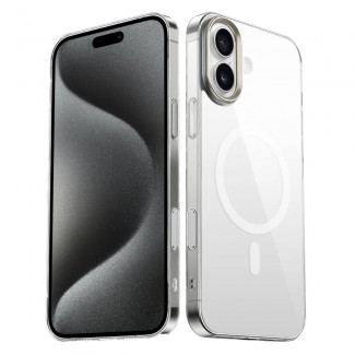Apple iPhone 16 Plus Kılıf M-safe Şarj Özellikli Şeffaf Cam Arka Yüzey Zore G-Glass Kapak Apple iPhone 16 Plus Kılıf M-safe Şarj Özellikli Şeffaf Cam Arka Yüzey Zore G-Glass Kapak