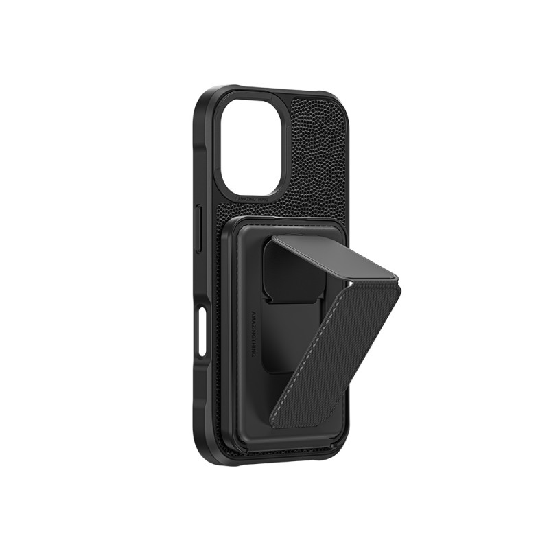 Bal-z Apple iPhone 16 Plus Kılıf M-safe Şarj Özellikli Standlı Kartlıklı Set Amazinghing Glamour Luxe Serisi Kapak