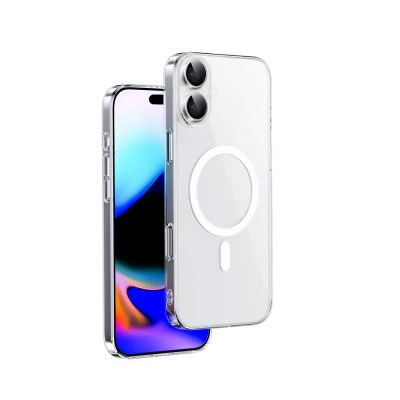 Bal-z Apple iPhone 16 Plus Kılıf M-safe Şarj Özellikli Wiwu YXK-207 Invisible Pro Sert PC Kapak