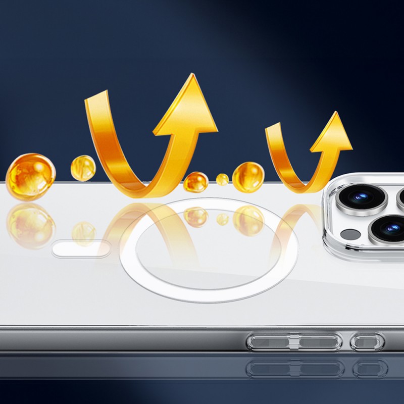 Bal-z Apple iPhone 16 Plus Kılıf M-safe Şarj Özellikli Wiwu YXK-207 Invisible Pro Sert PC Kapak