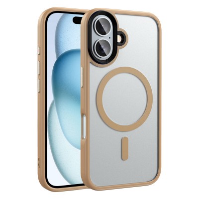 Bal-z Apple iPhone 16 Plus Kılıf Mat Arka Yüzey Wireless Şarj Özellikli Zore Flet M-safe Kapak