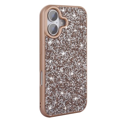 Bal-z Apple iPhone 16 Plus Kılıf Parlak Taşlı Tasarım Zore Pırlanta Kapak