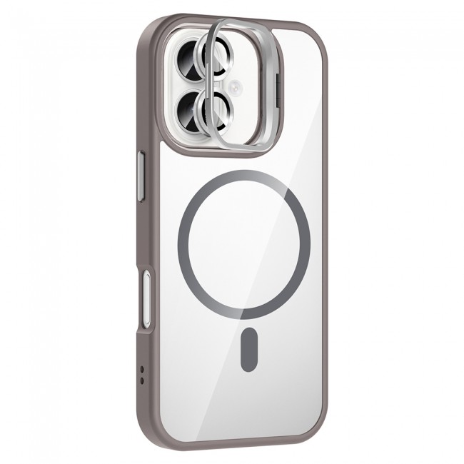 Apple iPhone 16 Plus Kılıf Standlı ve Kamera Lens Hediyeli M-Safe Şarj Özellikli Zore Etro Kapak Apple iPhone 16 Plus Kılıf Standlı ve Kamera Lens Hediyeli M-Safe Şarj Özellikli Zore Etro Kapak