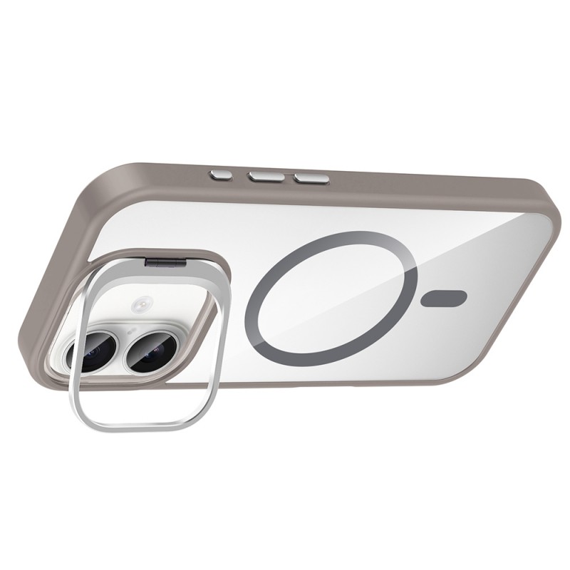 Bal-z Apple iPhone 16 Plus Kılıf Standlı ve Kamera Lens Hediyeli M-Safe Şarj Özellikli Zore Etro Kapak