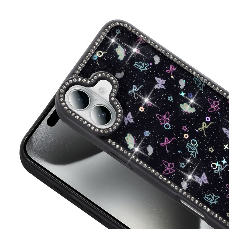 Bal-z Apple iPhone 16 Plus Kılıf Taşlı ve Simli Tasarım Zore Azra Kapak