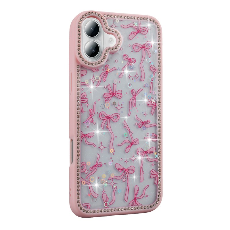 Bal-z Apple iPhone 16 Plus Kılıf Taşlı ve Simli Tasarım Zore Azra Kapak