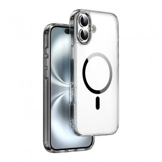 Apple iPhone 16 Plus Kılıf Wiwu MCC-101 iShield Pro Serisi M-safe Şarj Özellikli Crystal Sert PC Kapak Apple iPhone 16 Plus Kılıf Wiwu MCC-101 iShield Pro Serisi M-safe Şarj Özellikli Crystal Sert PC Kapak