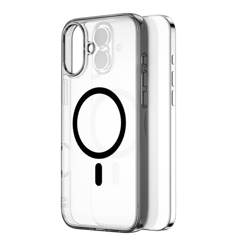 Bal-z Apple iPhone 16 Plus Kılıf Wiwu MCC-101 iShield Pro Serisi M-safe Şarj Özellikli Crystal Sert PC Kapak