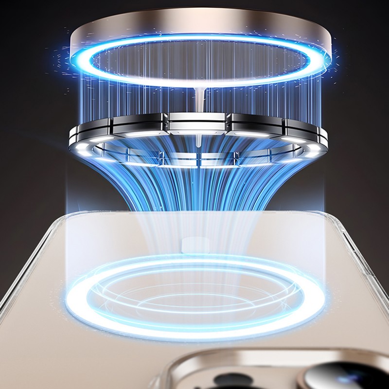 Bal-z Apple iPhone 16 Plus Kılıf Wiwu MCC-102 Magnetic Crystal Sert PC Kapak