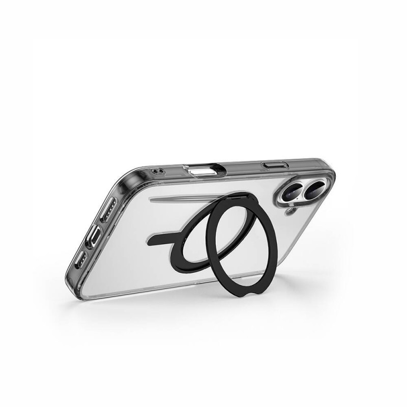 Bal-z Apple iPhone 16 Plus Kılıf Wiwu MCC-201 iShield Ultra Serisi M-safe Şarj Özellikli Standlı Crystal Sert PC Kapak