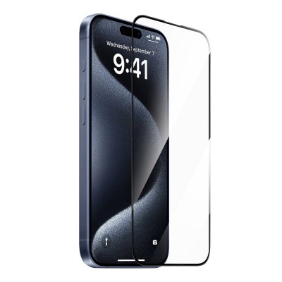 Bal-z Apple iPhone 16 Plus Wiwu GT-008 Polimer Oleofobik Kaplama Şeffaf Pürüzsüz Temperli Cam Ekran Koruyucu 10'lu Paket