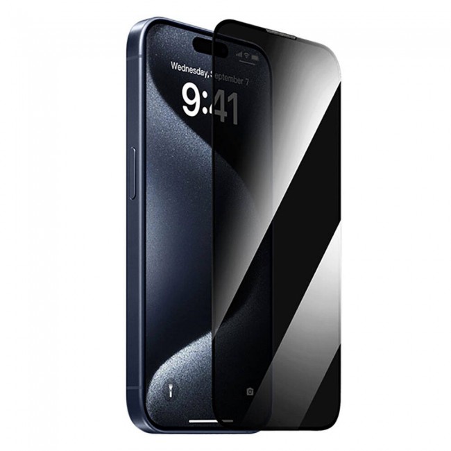 Apple iPhone 16 Plus Wiwu GT-011 Polimer Oleofobik Kaplama Temperli Privacy Cam Ekran Koruyucu