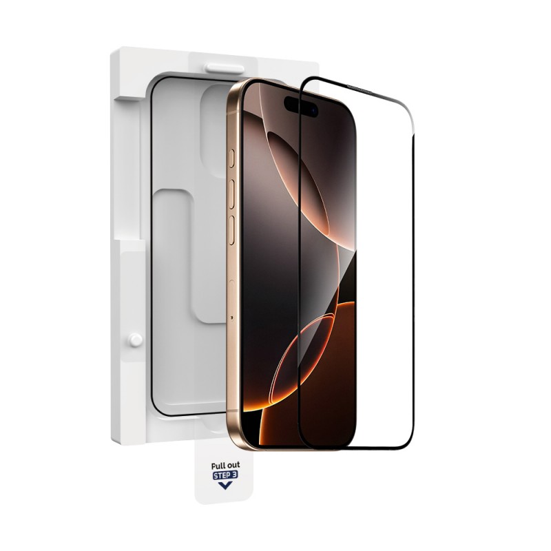 Bal-z Apple iPhone 16 Plus Wiwu GT-020 Titan Guard Serisi Şok Emici Hibrit Polimer HD Şeffaf Ekran Koruyucu Film + Kolay Uygulama Aparatı