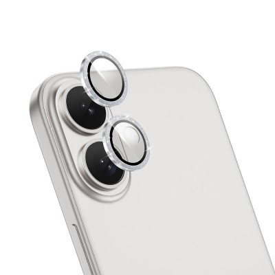 Bal-z Apple iPhone 16 Plus Wiwu LG-006 Diamond Lens Guard Kolay Uygulama Aparatlı Kamera Lens Koruyucu