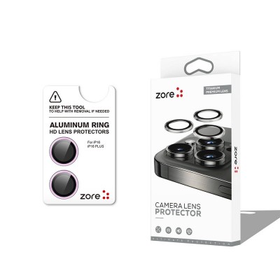 Bal-z Apple iPhone 16 Plus  CL-12 Premium Safir Parmak İzi Bırakmayan Anti-Reflective Kamera Lens Koruyucu