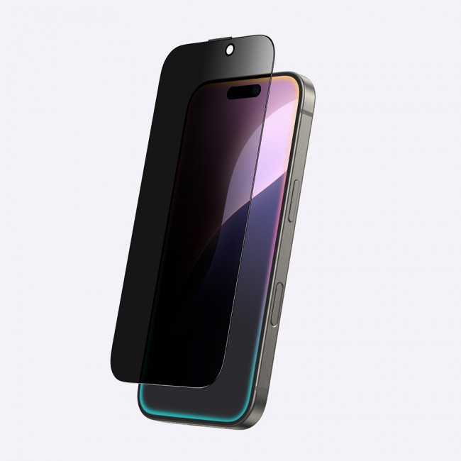 Apple iPhone 16 Pro Amazingthing Radix Privacy Parmak İzi Bırakmayan Temperli Cam Ekran Koruyucu