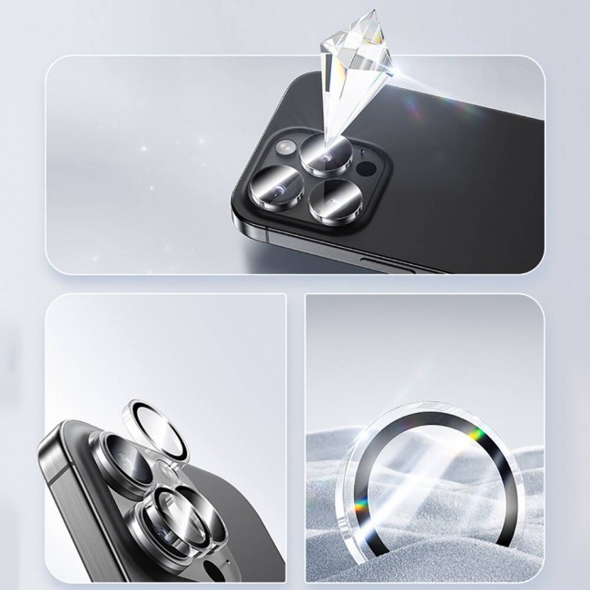 Apple iPhone 16 Pro Benks AR Glass Warrior Transparan Premium Cam Kamera Lens Koruyucu Apple iPhone 16 Pro Benks AR Glass Warrior Transparan Premium Cam Kamera Lens Koruyucu