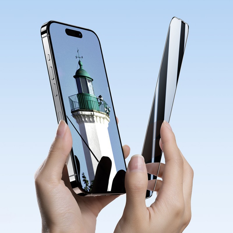 Bal-z Apple iPhone 16 Pro Benks Ultra İnce Kenarlı Ekran Koruyucu + Kolay Uygulama Aparatlı