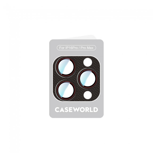 Apple iPhone 16 Pro CaseWorld Karbon Fiber Serisi Anti Reflective Ultra Clear Full Kamera Lens Koruyucu Apple iPhone 16 Pro CaseWorld Karbon Fiber Serisi Anti Reflective Ultra Clear Full Kamera Lens Koruyucu
