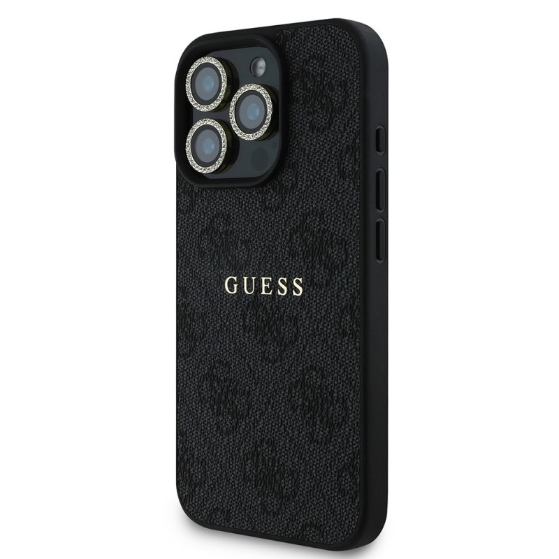 Bal-z Apple iPhone 16 Pro Guess Orjinal Lisanslı Kılıf + Ekran Koruyucu + Lens Koruyucu 3in1 Aksesuar Seti