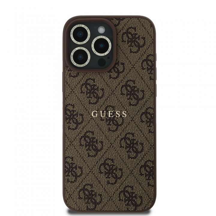 Apple iPhone 16 Pro Guess Orjinal Lisanslı Kılıf + Ekran Koruyucu + Lens Koruyucu 3in1 Aksesuar Seti