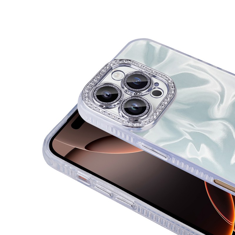 Bal-z Apple iPhone 16 Pro Kılıf Airbagli Parlak Taş Detay Tasarımlı Zore Esila Kapak