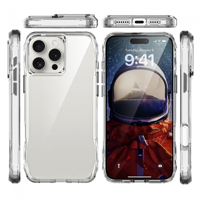 Apple iPhone 16 Pro Kılıf Airbagli Şeffaf Zore İncek Kapak Apple iPhone 16 Pro Kılıf Airbagli Şeffaf Zore İncek Kapak