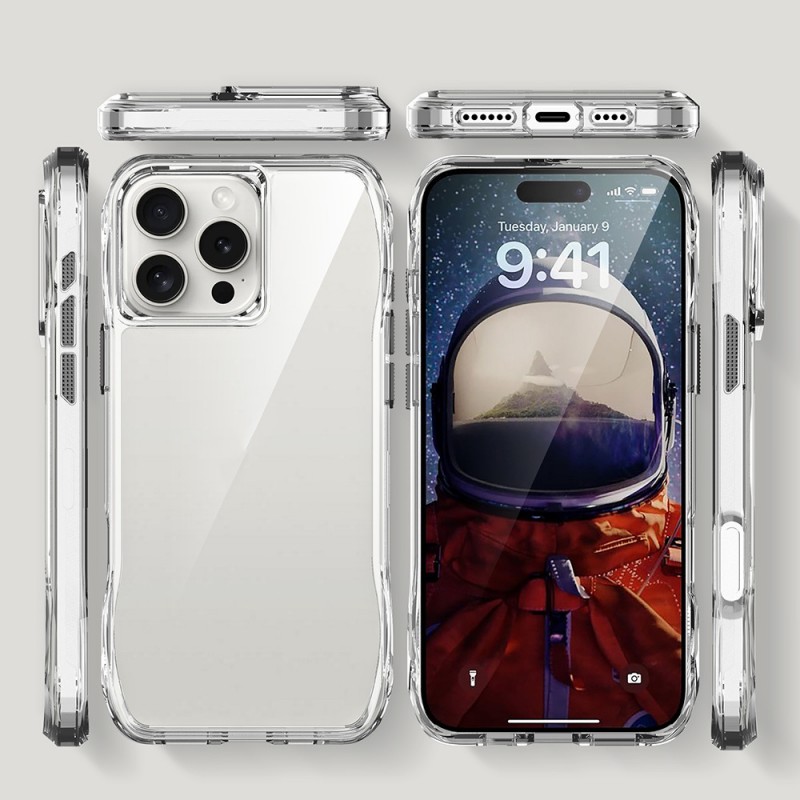 Bal-z Apple iPhone 16 Pro Kılıf Airbagli Şeffaf Zore İncek Kapak