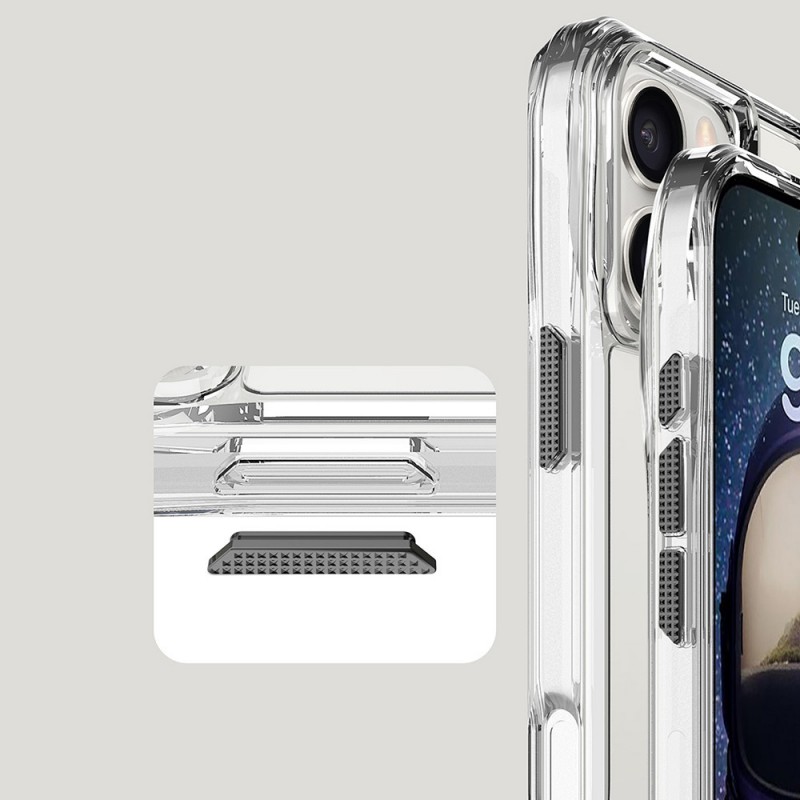 Bal-z Apple iPhone 16 Pro Kılıf Airbagli Şeffaf Zore İncek Kapak