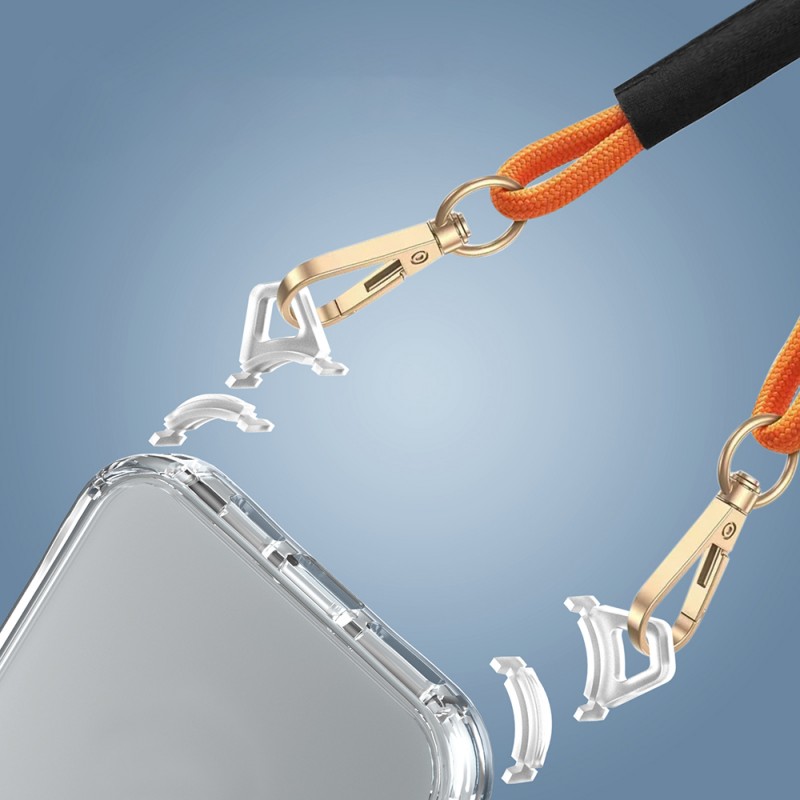 Bal-z Apple iPhone 16 Pro Kılıf Airbagli Takılabilir Askı Aparatlı Zore Snap Silikon Kapak