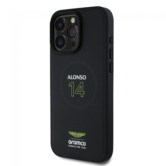 Apple iPhone 16 Pro Kılıf Aston Martin Orjinal Lisanslı M-safe Şarj Özellikli PU Deri Alonso 14 Baskılı Kapak Apple iPhone 16 Pro Kılıf Aston Martin Orjinal Lisanslı M-safe Şarj Özellikli PU Deri Alonso 14 Baskılı Kapak