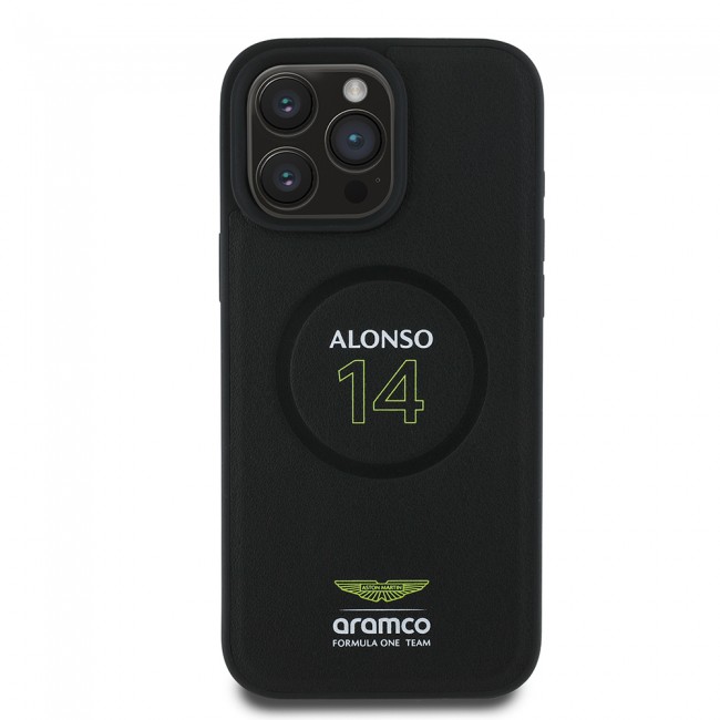 Apple iPhone 16 Pro Kılıf Aston Martin Orjinal Lisanslı M-safe Şarj Özellikli PU Deri Alonso 14 Baskılı Kapak Apple iPhone 16 Pro Kılıf Aston Martin Orjinal Lisanslı M-safe Şarj Özellikli PU Deri Alonso 14 Baskılı Kapak