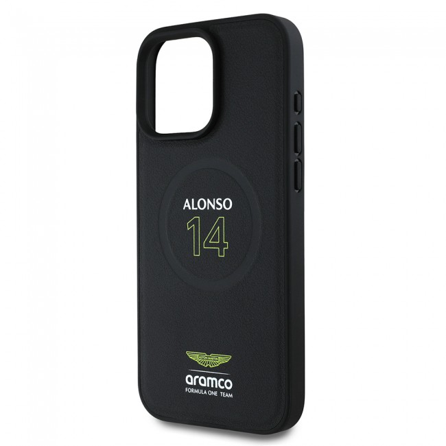 Apple iPhone 16 Pro Kılıf Aston Martin Orjinal Lisanslı M-safe Şarj Özellikli PU Deri Alonso 14 Baskılı Kapak Apple iPhone 16 Pro Kılıf Aston Martin Orjinal Lisanslı M-safe Şarj Özellikli PU Deri Alonso 14 Baskılı Kapak
