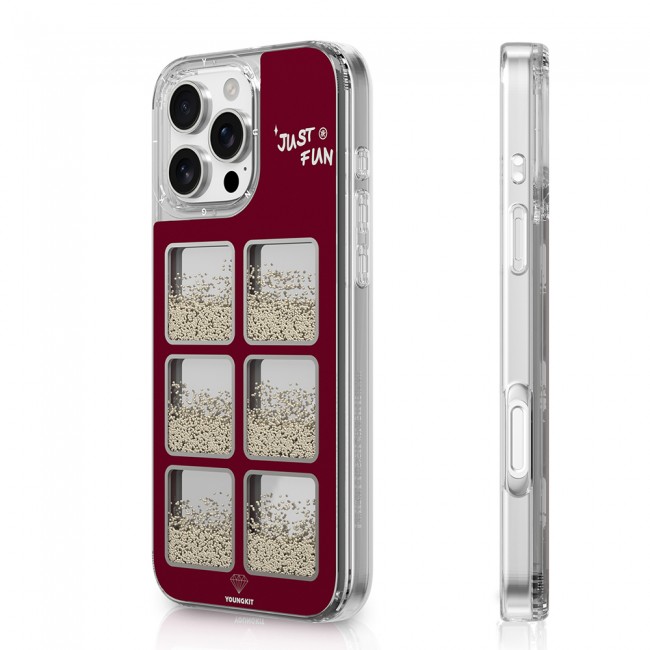 Apple iPhone 16 Pro Kılıf Aynalı ve Boncuklu Tasarım Youngkit Spirit Serisi Kapak Apple iPhone 16 Pro Kılıf Aynalı ve Boncuklu Tasarım Youngkit Spirit Serisi Kapak