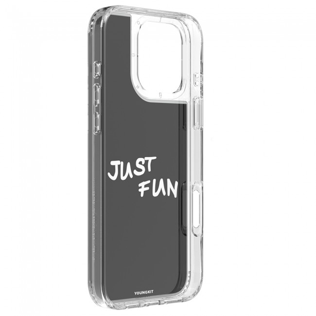 Apple iPhone 16 Pro Kılıf Aynalı ve Boncuklu Tasarım Youngkit Spirit Serisi Kapak Apple iPhone 16 Pro Kılıf Aynalı ve Boncuklu Tasarım Youngkit Spirit Serisi Kapak