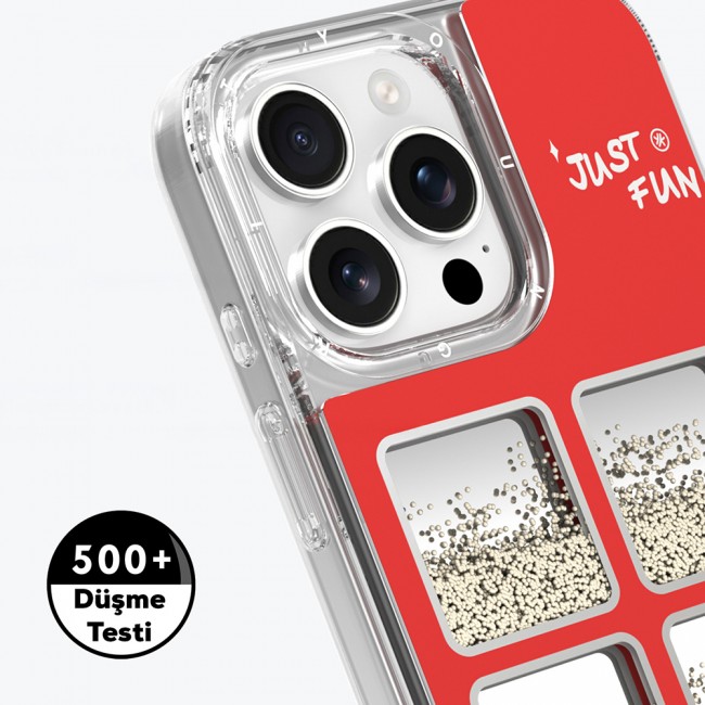 Apple iPhone 16 Pro Kılıf Aynalı ve Boncuklu Tasarım Youngkit Spirit Serisi Kapak Apple iPhone 16 Pro Kılıf Aynalı ve Boncuklu Tasarım Youngkit Spirit Serisi Kapak