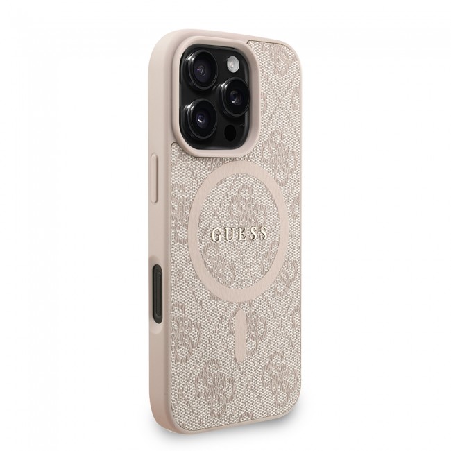 Apple iPhone 16 Pro Kılıf Guess Orjinal Lisanslı M-safe Şarj Özellikli PU Deri Bilek Askı İpli Yazı Logolu Kapak Apple iPhone 16 Pro Kılıf Guess Orjinal Lisanslı M-safe Şarj Özellikli PU Deri Bilek Askı İpli Yazı Logolu Kapak