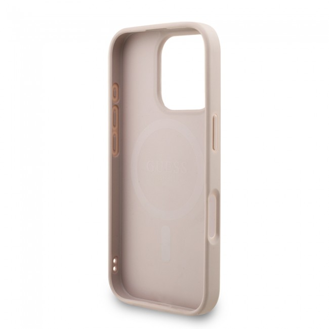 Apple iPhone 16 Pro Kılıf Guess Orjinal Lisanslı M-safe Şarj Özellikli PU Deri Bilek Askı İpli Yazı Logolu Kapak Apple iPhone 16 Pro Kılıf Guess Orjinal Lisanslı M-safe Şarj Özellikli PU Deri Bilek Askı İpli Yazı Logolu Kapak