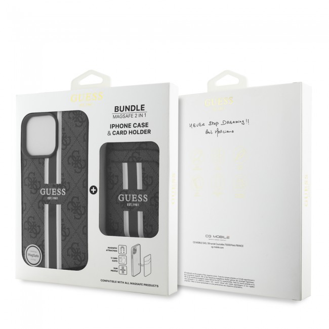 Apple iPhone 16 Pro Kılıf Guess Orjinal Lisanslı Magsafe Şarj Özellikli 4G Desenli Çizgili Kartlıklı Kapak Apple iPhone 16 Pro Kılıf Guess Orjinal Lisanslı Magsafe Şarj Özellikli 4G Desenli Çizgili Kartlıklı Kapak