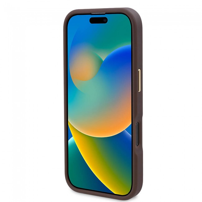 Apple iPhone 16 Pro Kılıf Guess Orjinal Lisanslı Magsafe Şarj Özellikli 4G Desenli PU Metal Plaka Klasik Logolu Kapak Apple iPhone 16 Pro Kılıf Guess Orjinal Lisanslı Magsafe Şarj Özellikli 4G Desenli PU Metal Plaka Klasik Logolu Kapak