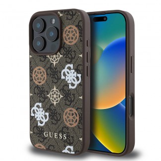 Apple iPhone 16 Pro Kılıf Guess Orjinal Lisanslı M-safe Şarj Özellikli 4G Desenli Yazı Logolu Peony Kapak Apple iPhone 16 Pro Kılıf Guess Orjinal Lisanslı M-safe Şarj Özellikli 4G Desenli Yazı Logolu Peony Kapak